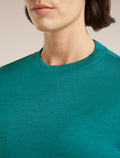 Women's Merino 150 Tech Lite Short Sleeve Crop Tee Tidal Teal - 5