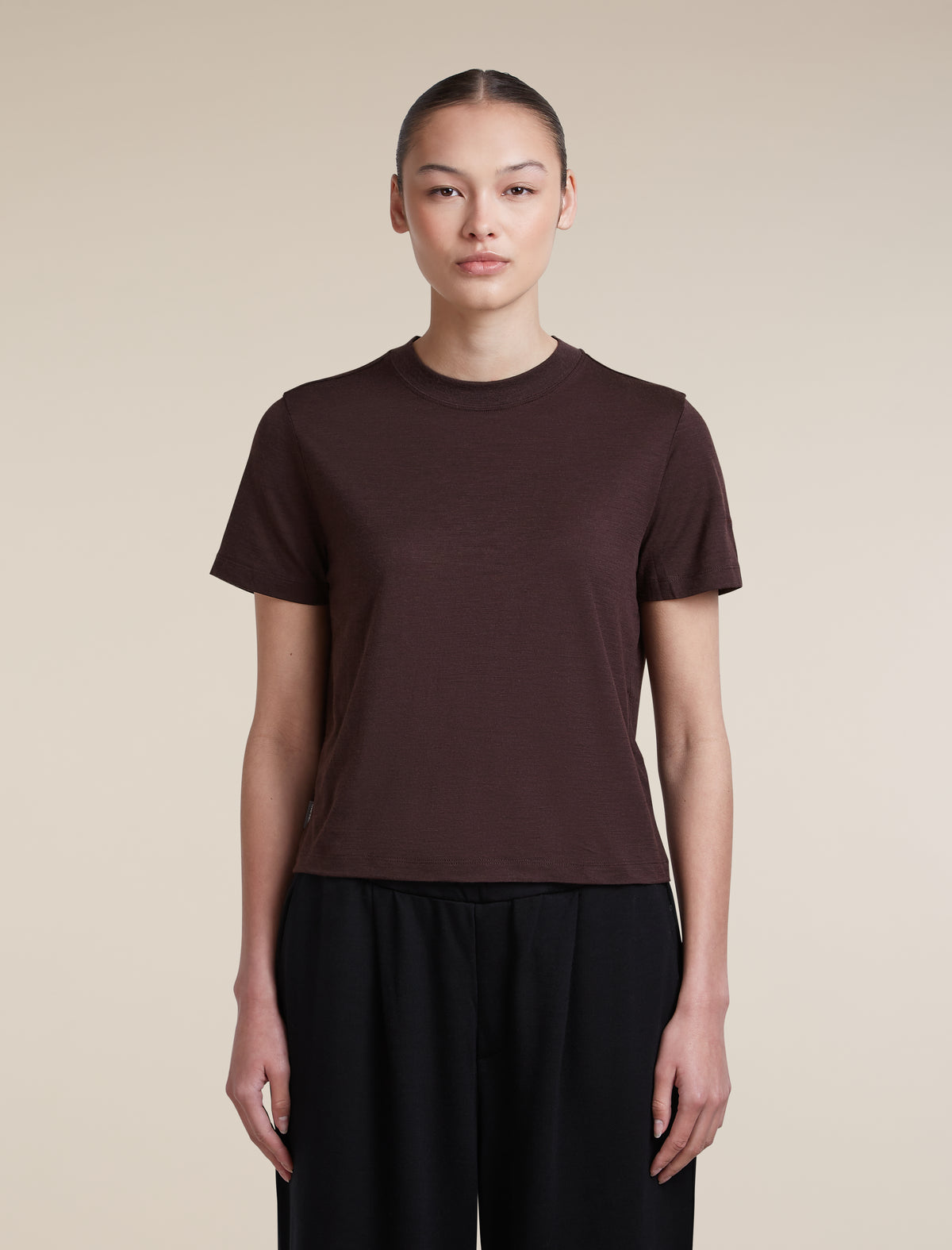 Women's Merino 150 Tech Lite Short Sleeve Crop Tee Bittersweet - 1