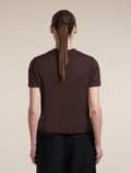 Women's Merino 150 Tech Lite Short Sleeve Crop Tee Bittersweet - 2
