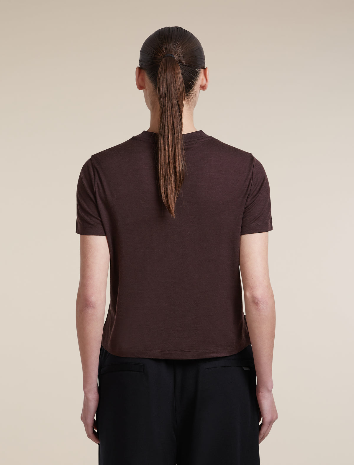 Women's Merino 150 Tech Lite Short Sleeve Crop Tee Bittersweet - 2
