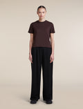 Women's Merino 150 Tech Lite Short Sleeve Crop Tee Bittersweet - 3