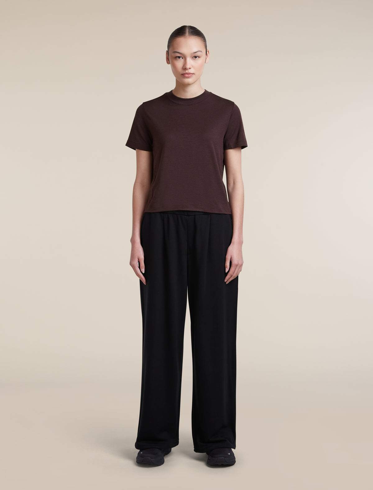 Women's Merino 150 Tech Lite Short Sleeve Crop Tee Bittersweet - 3
