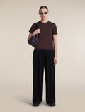 Women's Merino 150 Tech Lite Short Sleeve Crop Tee Bittersweet - 4