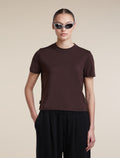 Women's Merino 150 Tech Lite Short Sleeve Crop Tee Bittersweet - 5