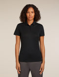 Women's Merino 150 Tech Lite Short Sleeve Polo Black - 1