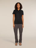 Women's Merino 150 Tech Lite Short Sleeve Polo Black - 3