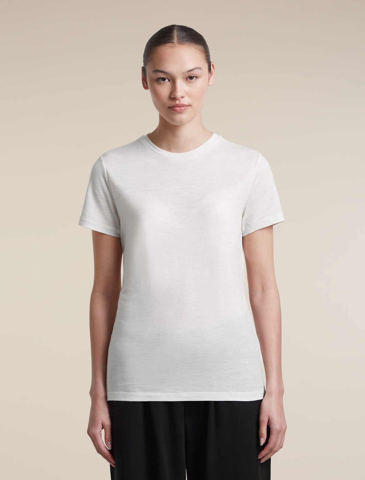 Women's Merino 150 Tech Lite Short Sleeve Tee Ecru Heather - 1