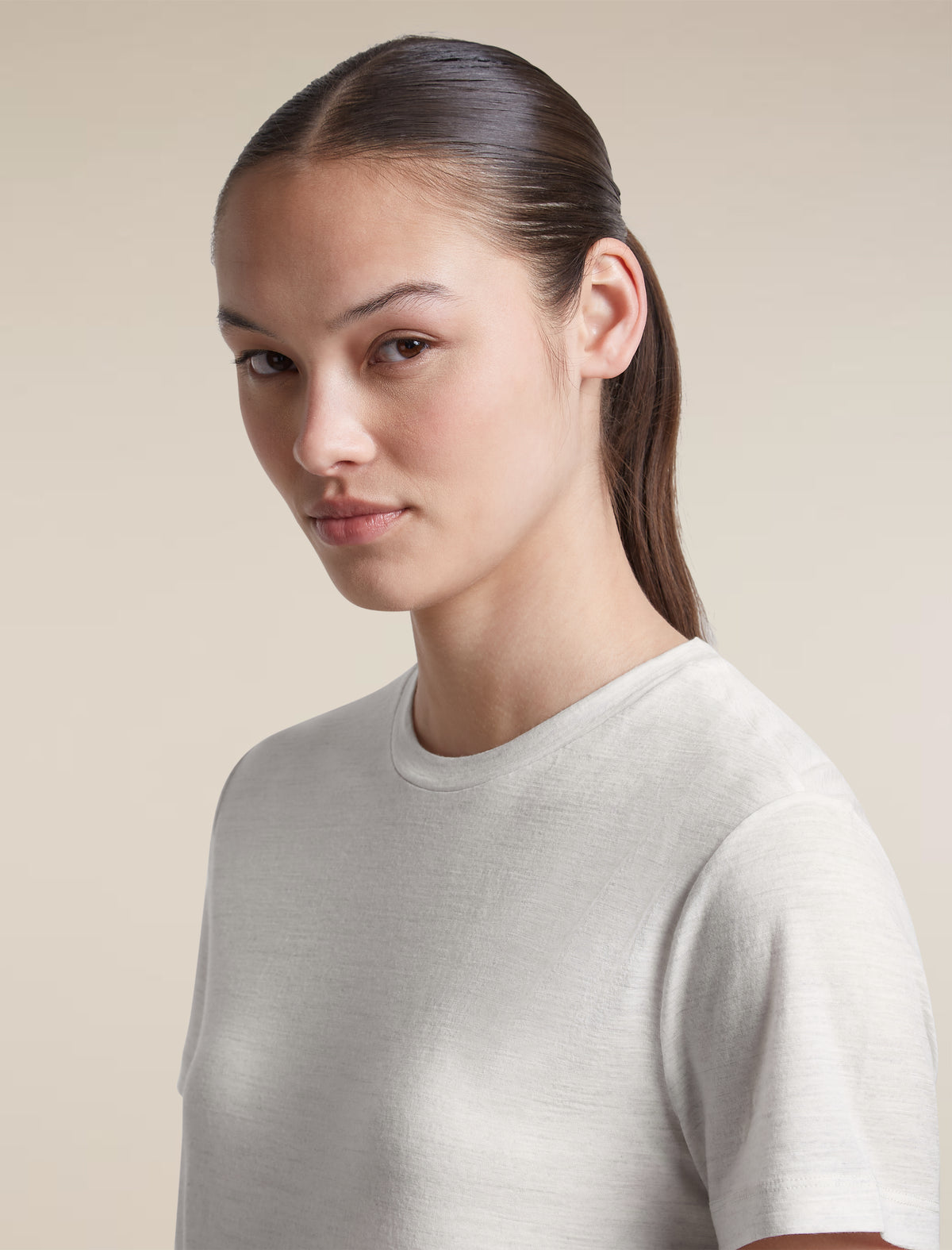 Women's Merino 150 Tech Lite Short Sleeve Tee Ecru Heather - 7