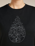 Women's Merino 150 Tech Lite Short Sleeve Tee Hike Path Black - 5