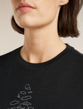 Women's Merino 150 Tech Lite Short Sleeve Tee Hike Path Black - 6