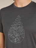 Women's Merino 150 Tech Lite Short Sleeve Tee Hike Path Obsidian - 6