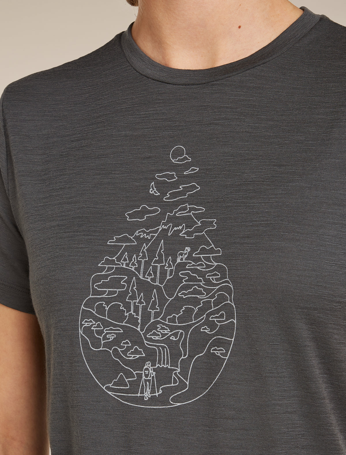 Women's Merino 150 Tech Lite Short Sleeve Tee Hike Path Obsidian - 5