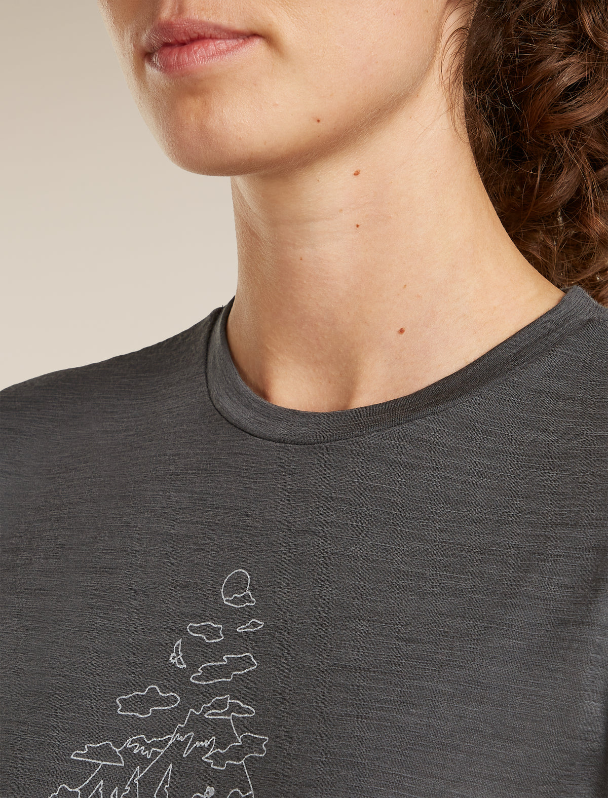 Women's Merino 150 Tech Lite Short Sleeve Tee Hike Path Obsidian - 6