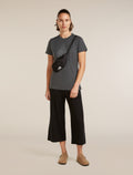 Women's Merino 150 Tech Lite Short Sleeve Tee Hike Path Obsidian - 5