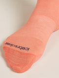Women's Merino Lifestyle Fine Gauge Crew IB Logo Reflections Socks Tang/Graphite - 3
