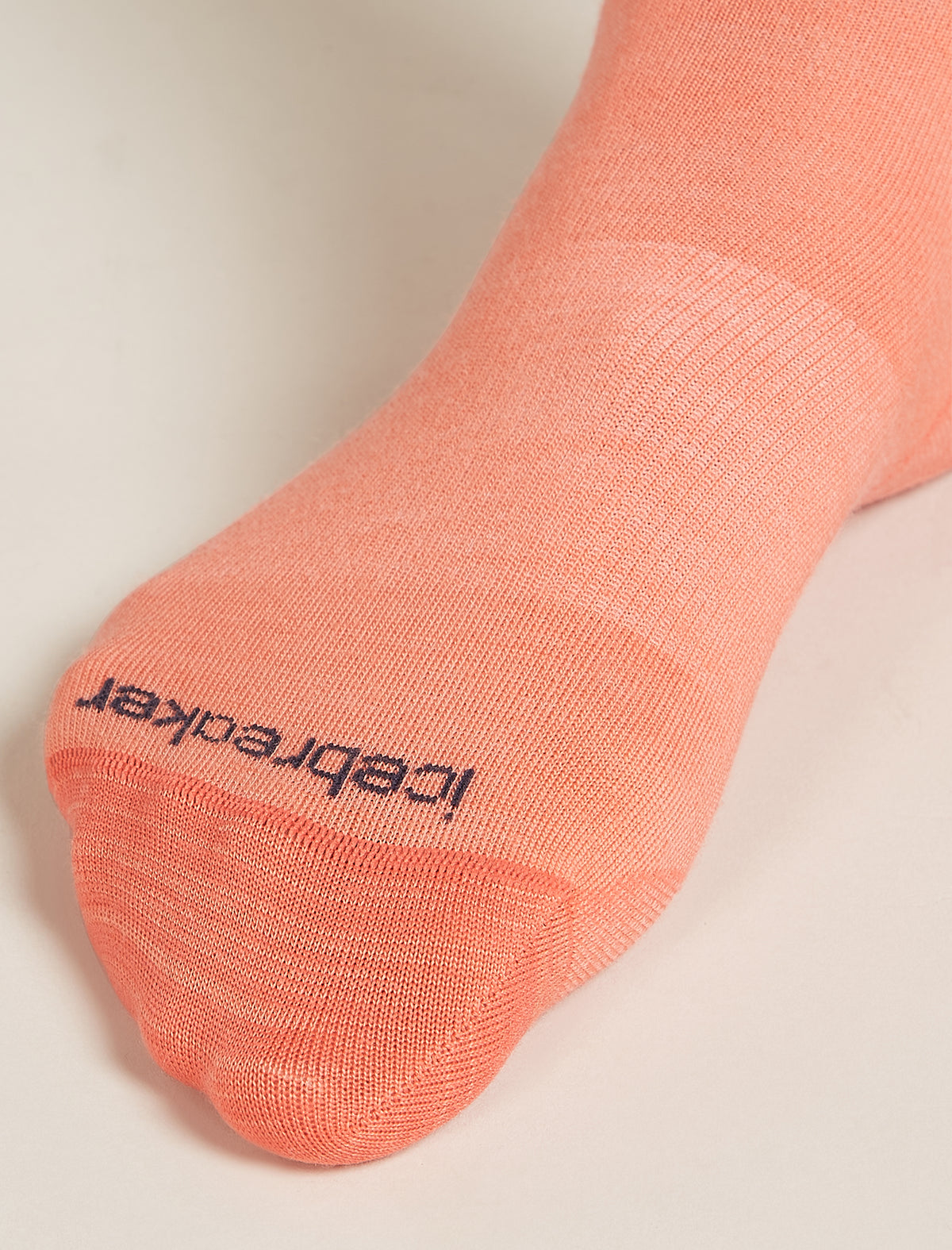 Women's Merino Lifestyle Fine Gauge Crew IB Logo Reflections Socks Tang/Graphite - 3