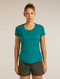 Women's Merino Blend 125 Cool-Lite™ Sphere Short Sleeve Scoop Tee Tidal Teal - 1