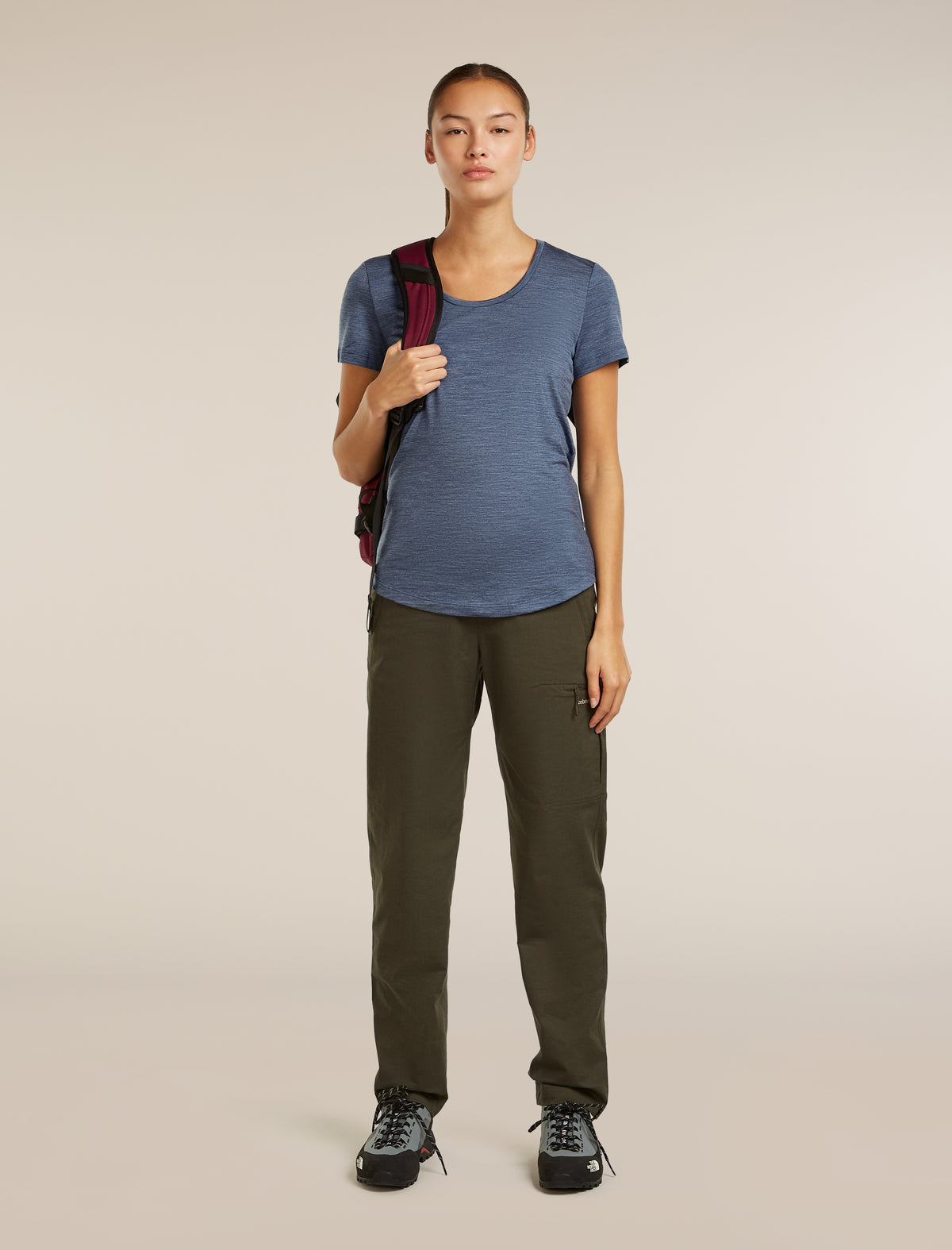 Women's Merino Blend 125 Cool-Lite™ Sphere Short Sleeve Scoop Tee Dawn Heather - 4