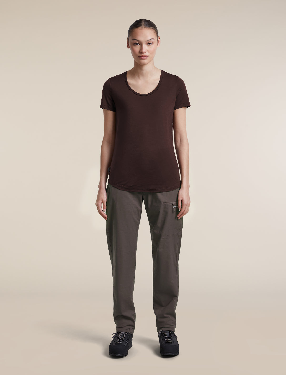 Women's Merino Blend 125 Cool-Lite™ Sphere Short Sleeve Scoop Tee Bittersweet - 3