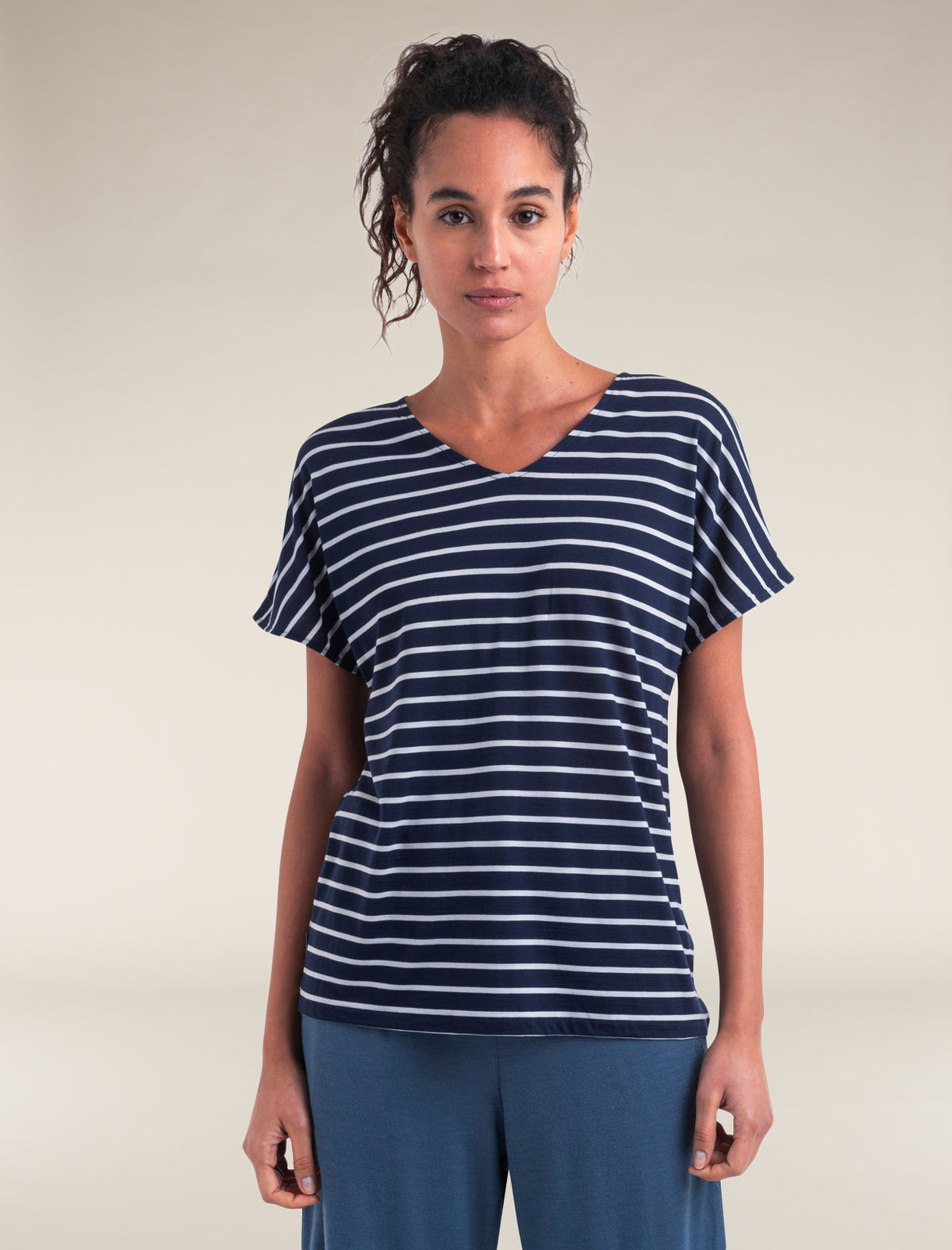 Haut rayé Drayden réversible en mélange de mérinos Women's  - 1