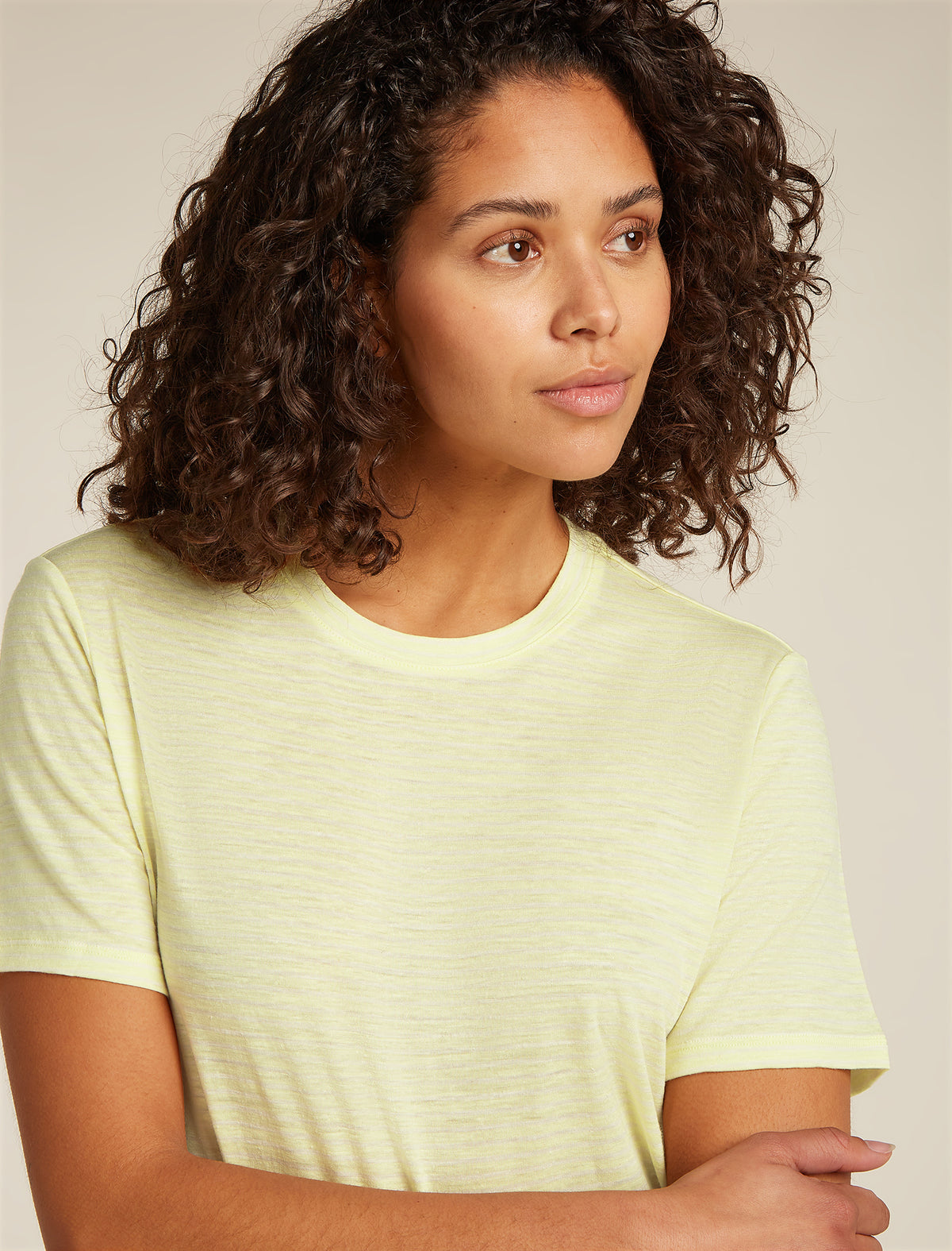 T-shirt rayé en mérinos et lin Women's  - 5