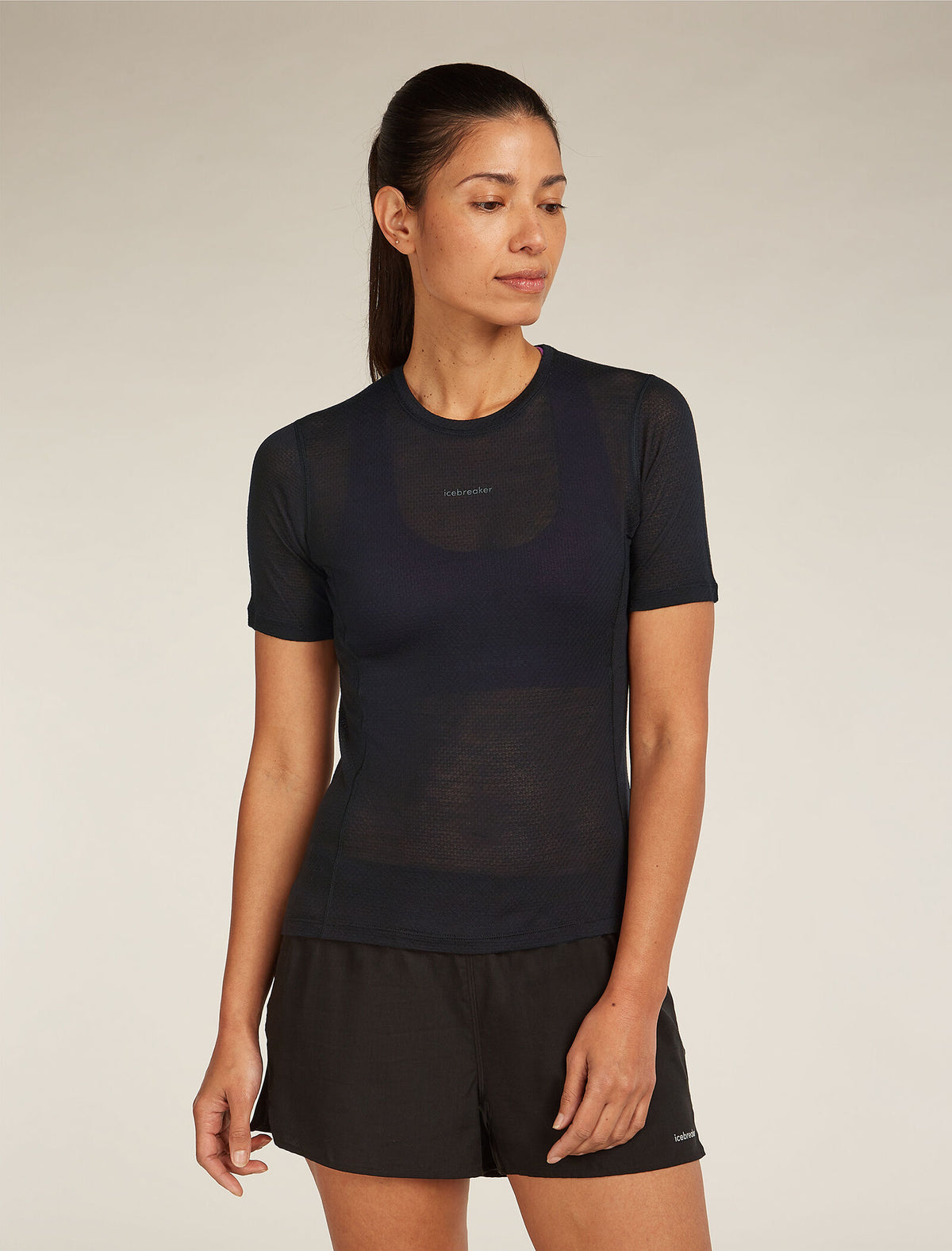 Merino Blend 75 Cool-Lite™ Featherlight™ Short Sleeve T-Shirt Black - 1