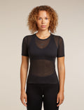 Merino Blend 75 Cool-Lite™ Featherlight™ Short Sleeve T-Shirt Black - 1