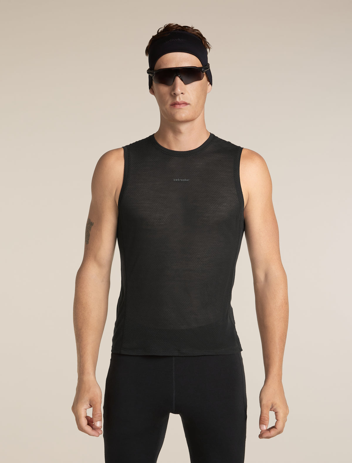 icebreaker Merino Blend 75 Cool-Lite™ Featherlight™ Tank Black  - 5
