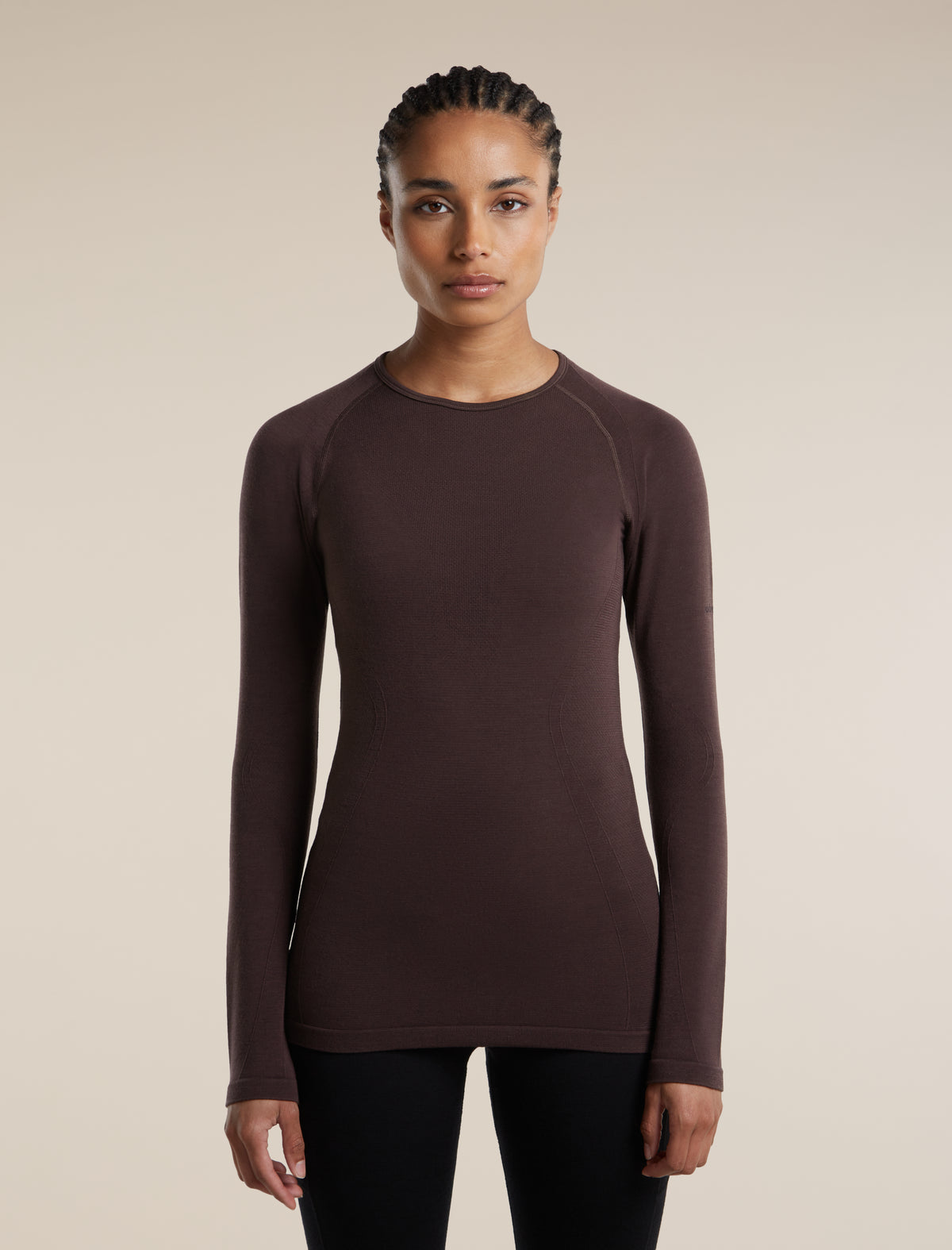 Women's Merino Blend 260 Zoneknit™ Seamless Long Sleeve Crewe Thermal Top Bittersweet - 1