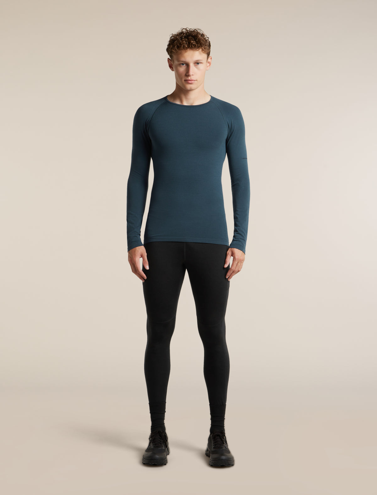 Men's Merino Blend 260 Zoneknit™ Seamless Long Sleeve Crewe Thermal Top Abyss - 3
