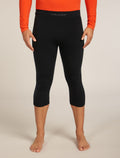 Men's Merino Blend 260 ZoneKnit™ Seamless 18" 3/4 Tights Black - 1