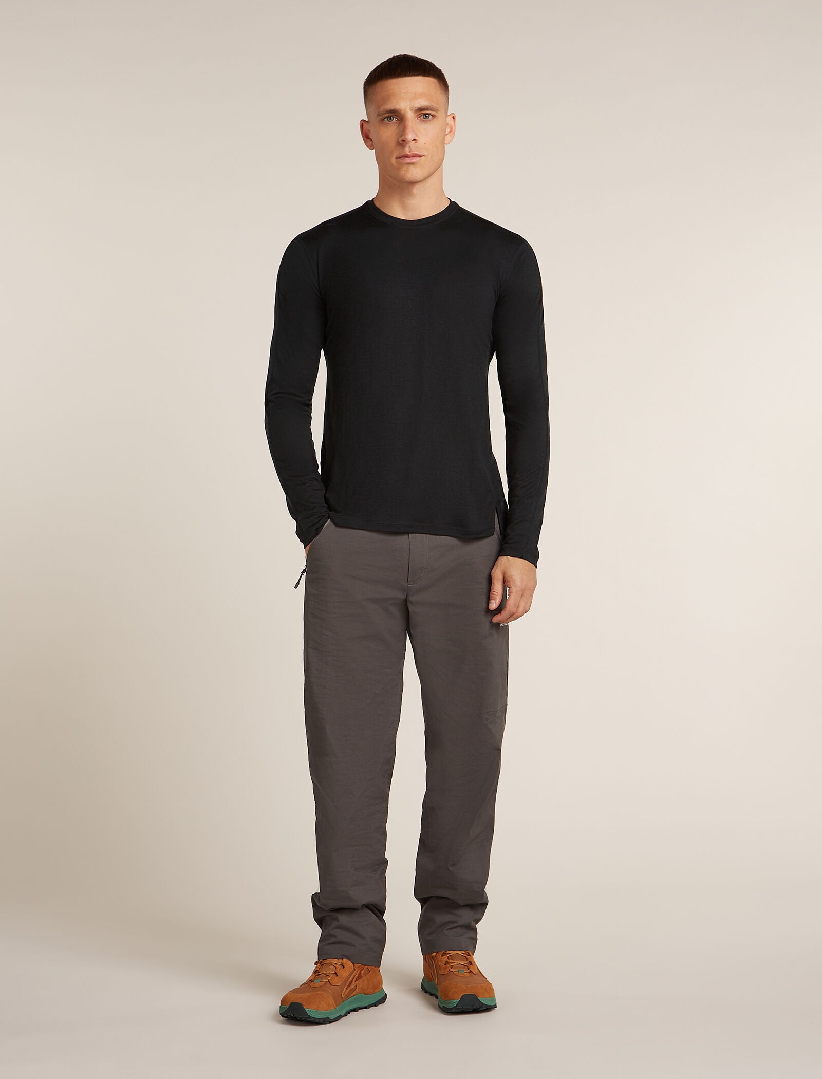 enof wrinkled ace long sleeve shirt イナフ Men's 150 MerinoFine™ Ace Long Sleeve T-Shirt| icebreaker