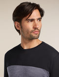 Men's Merino Blend 125 Cool-Lite™ Sphere Long Sleeve T-Shirt Colour Block Graphite Heather - 7