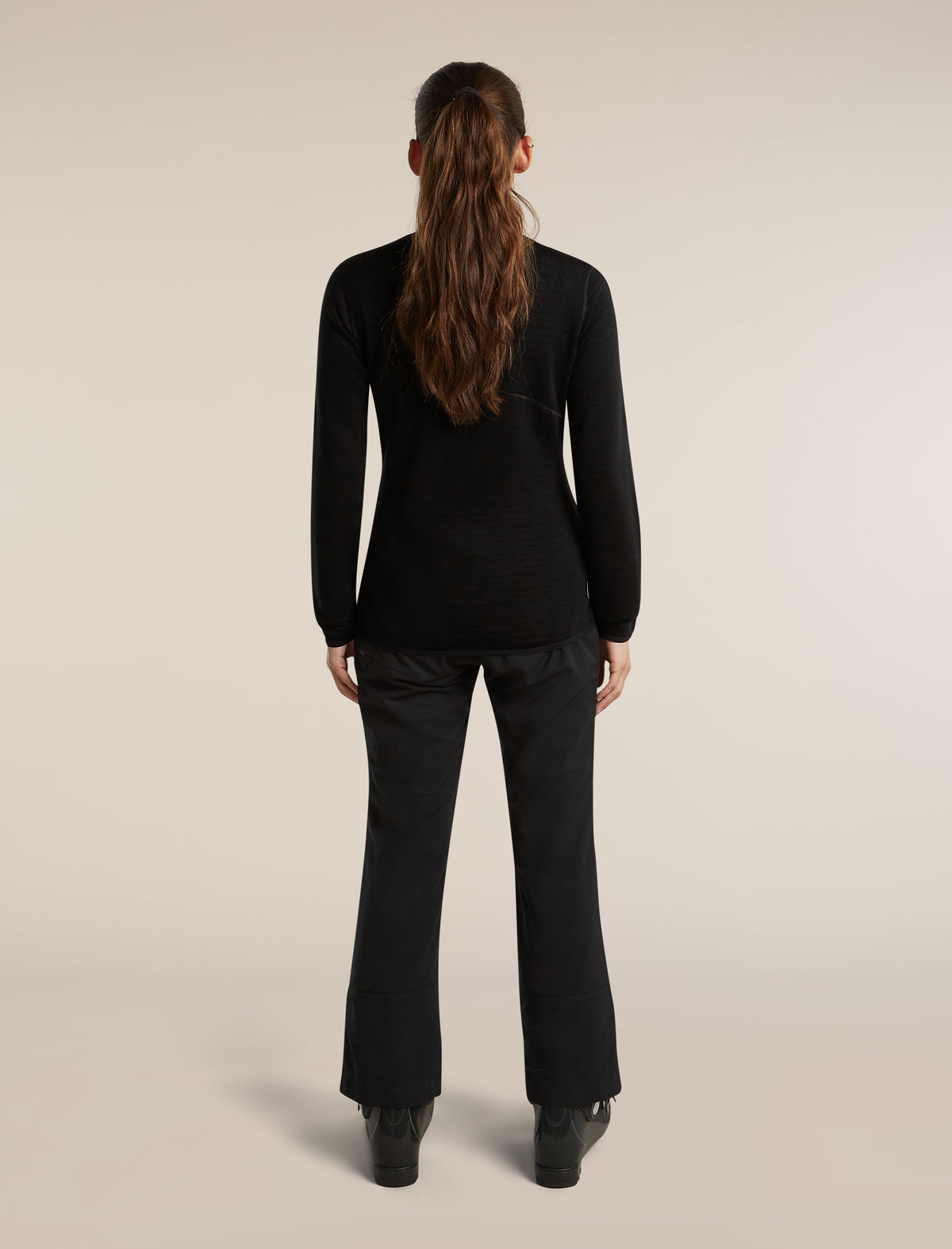 Women's Merino 400 RealFleece™ Descender Long Sleeve Zip Black - 7