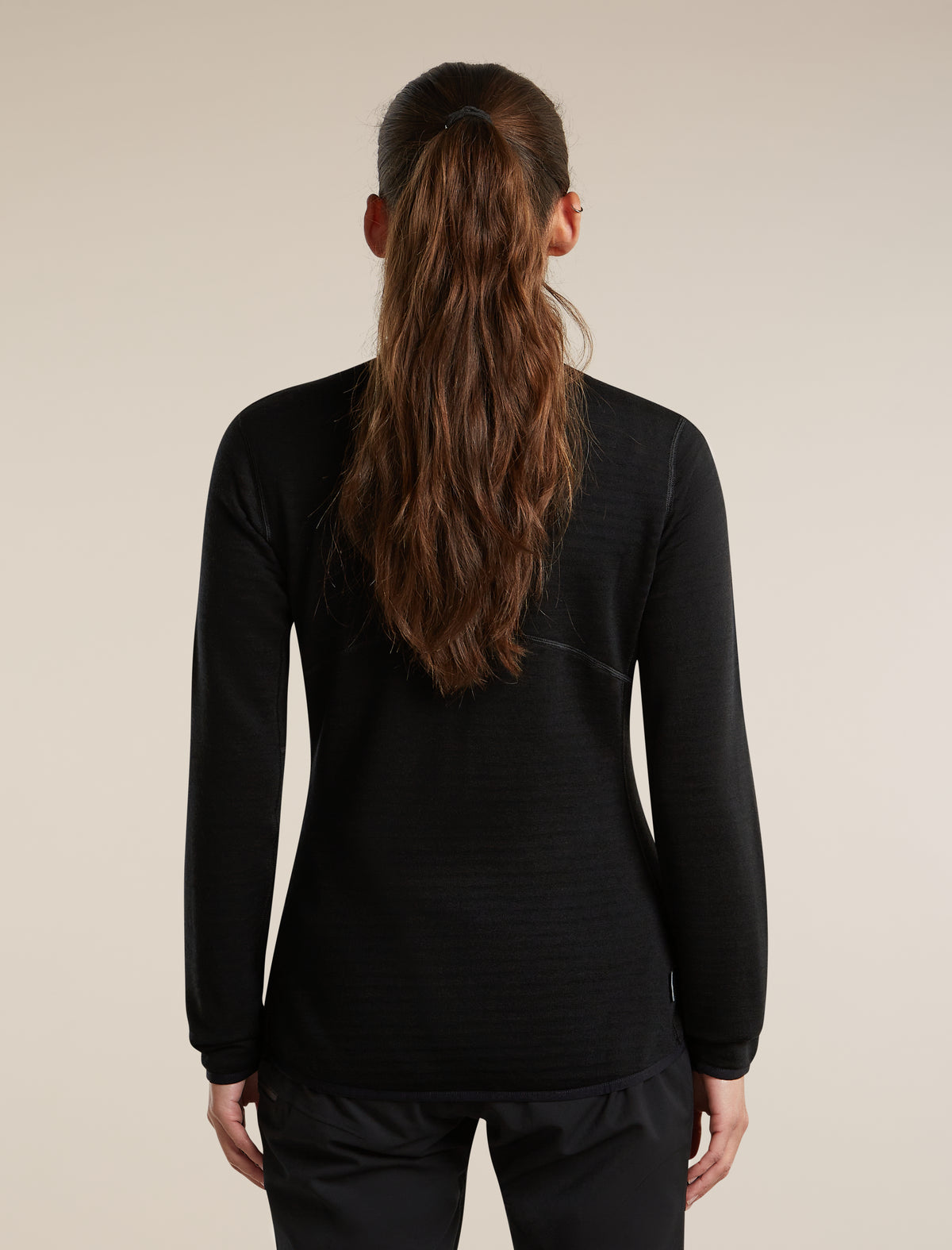 Women's Merino 400 RealFleece™ Descender Long Sleeve Zip Black - 2