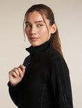 Women's Merino 400 RealFleece™ Descender Long Sleeve Zip Black - 6