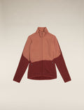 Women's Merino 400 RealFleece™ Descender Long Sleeve Zip Jacket Cedar Wood/Port - 3