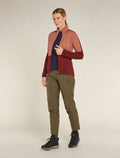 Women's Merino 400 RealFleece™ Descender Long Sleeve Zip Jacket Cedar Wood/Port - 5