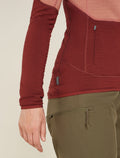 Women's Merino 400 RealFleece™ Descender Long Sleeve Zip Jacket Cedar Wood/Port - 7