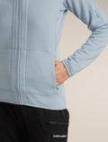 Women's Merino 400 RealFleece™ Descender Long Sleeve Zip Zinc Blue - 6