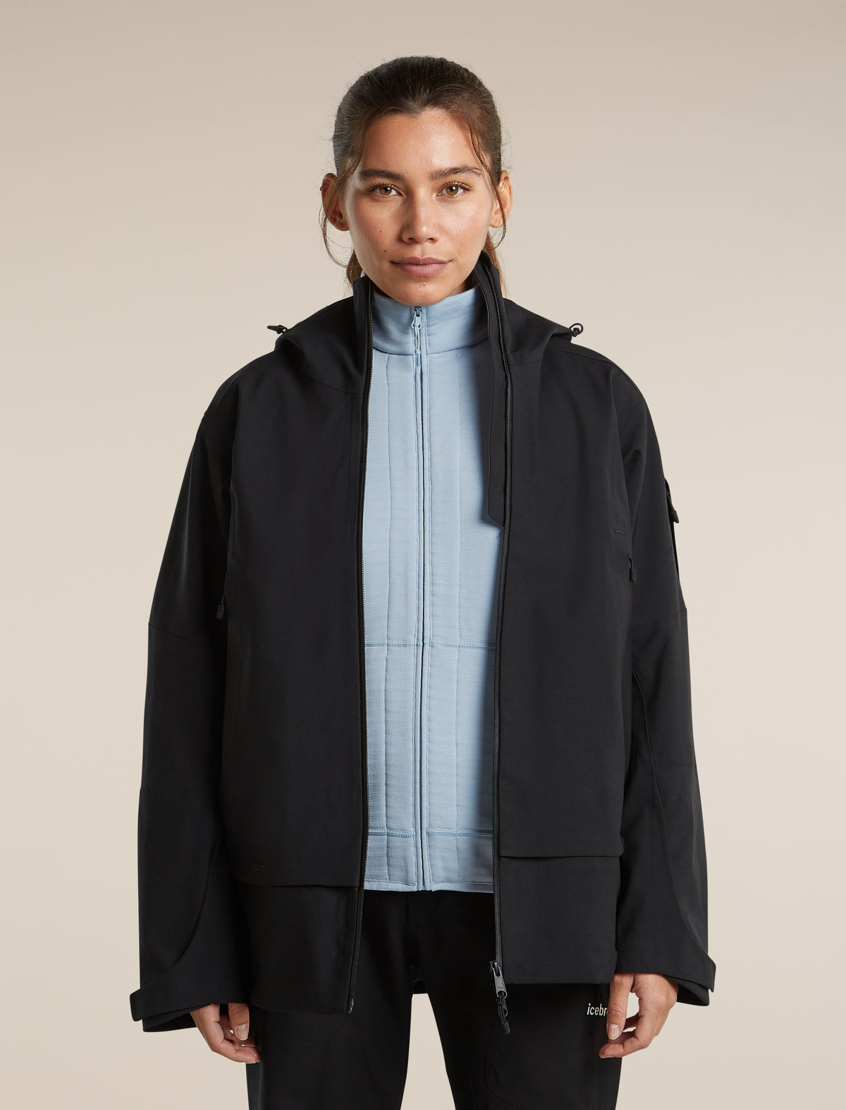 Women's Merino 400 RealFleece™ Descender Long Sleeve Zip Zinc Blue - 3
