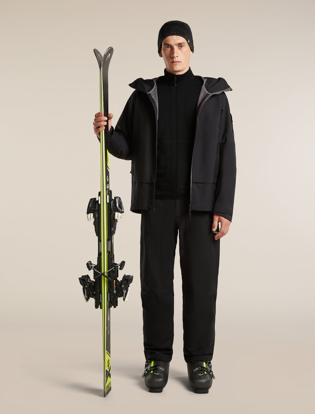 Men's Merino 400 RealFleece™ Descender Long Sleeve Zip Black - 4