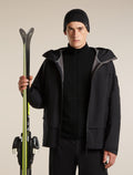 Men's Merino 400 RealFleece™ Descender Long Sleeve Zip Black - 5