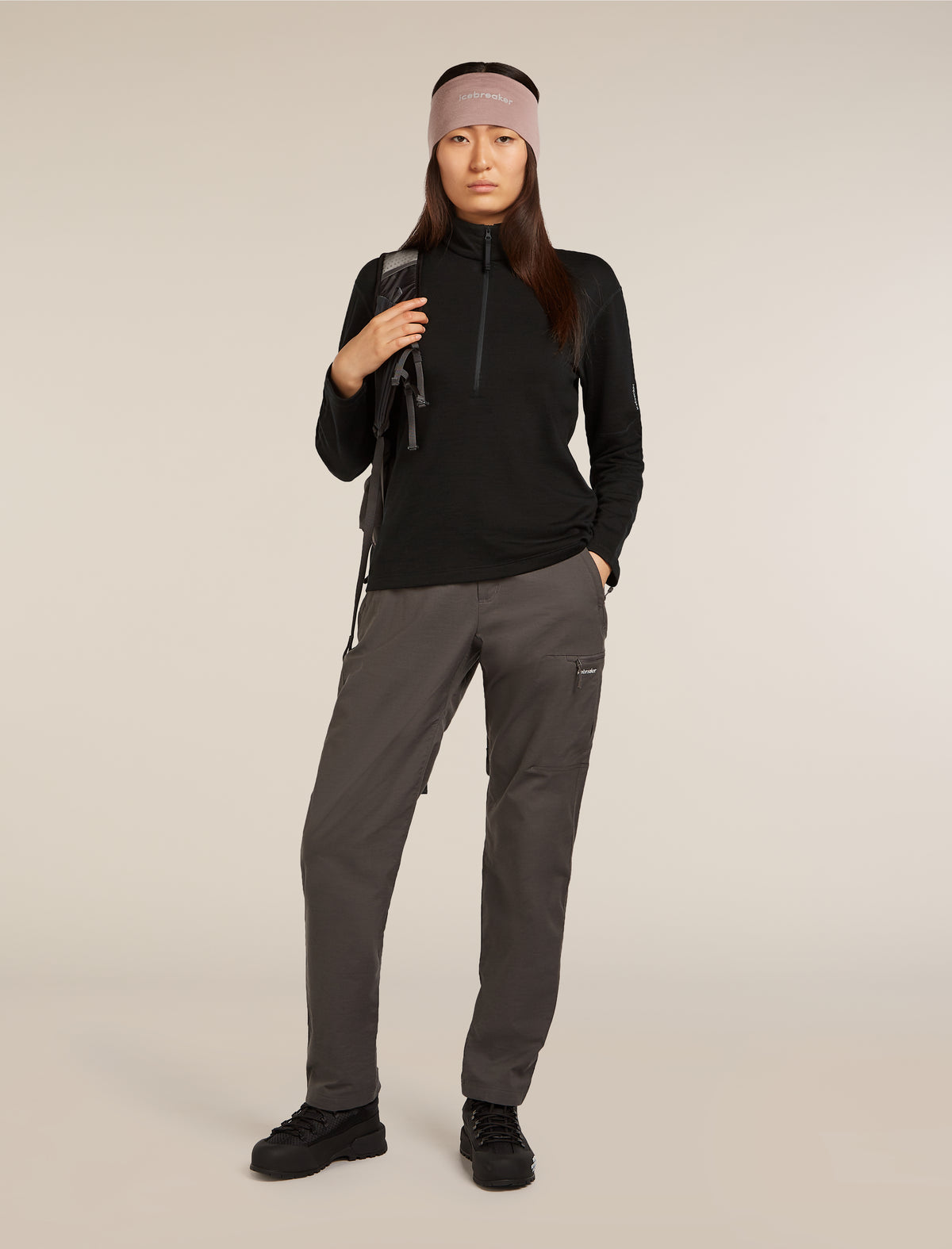 Women's Merino 360 Realfleece™ Elemental Long Sleeve Half Zip Top Black - 4
