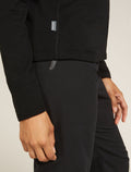 Women's Merino 360 Realfleece™ Elemental Long Sleeve Half Zip Top Black - 5