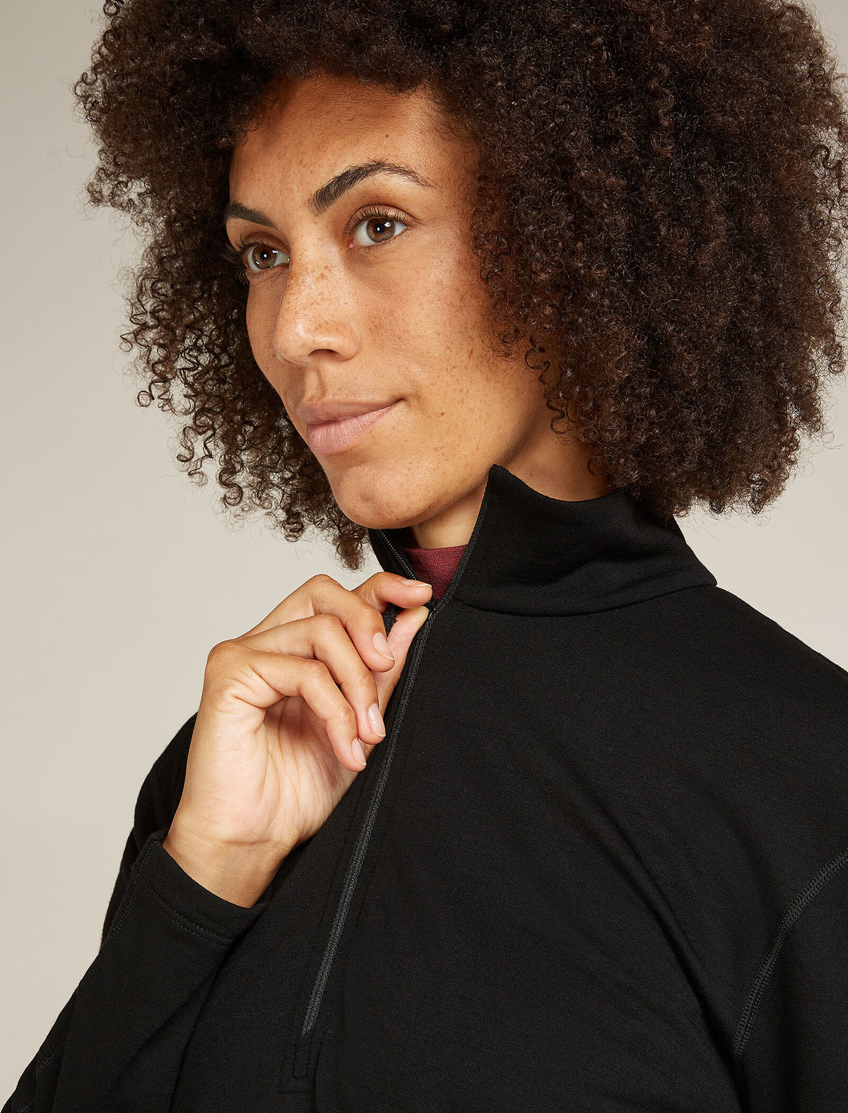 Women's Merino 360 Realfleece™ Elemental Long Sleeve Half Zip Top Black - 7