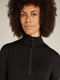 Women's Merino 360 Realfleece™ Elemental Long Sleeve Half Zip Top Black - 9