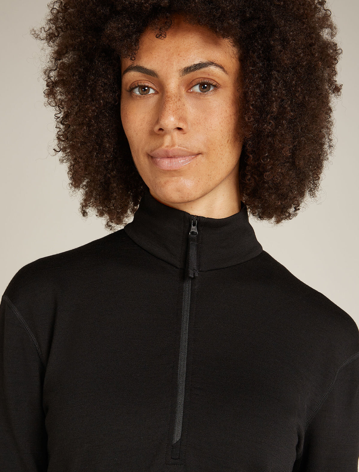 Women's Merino 360 Realfleece™ Elemental Long Sleeve Half Zip Top Black - 9