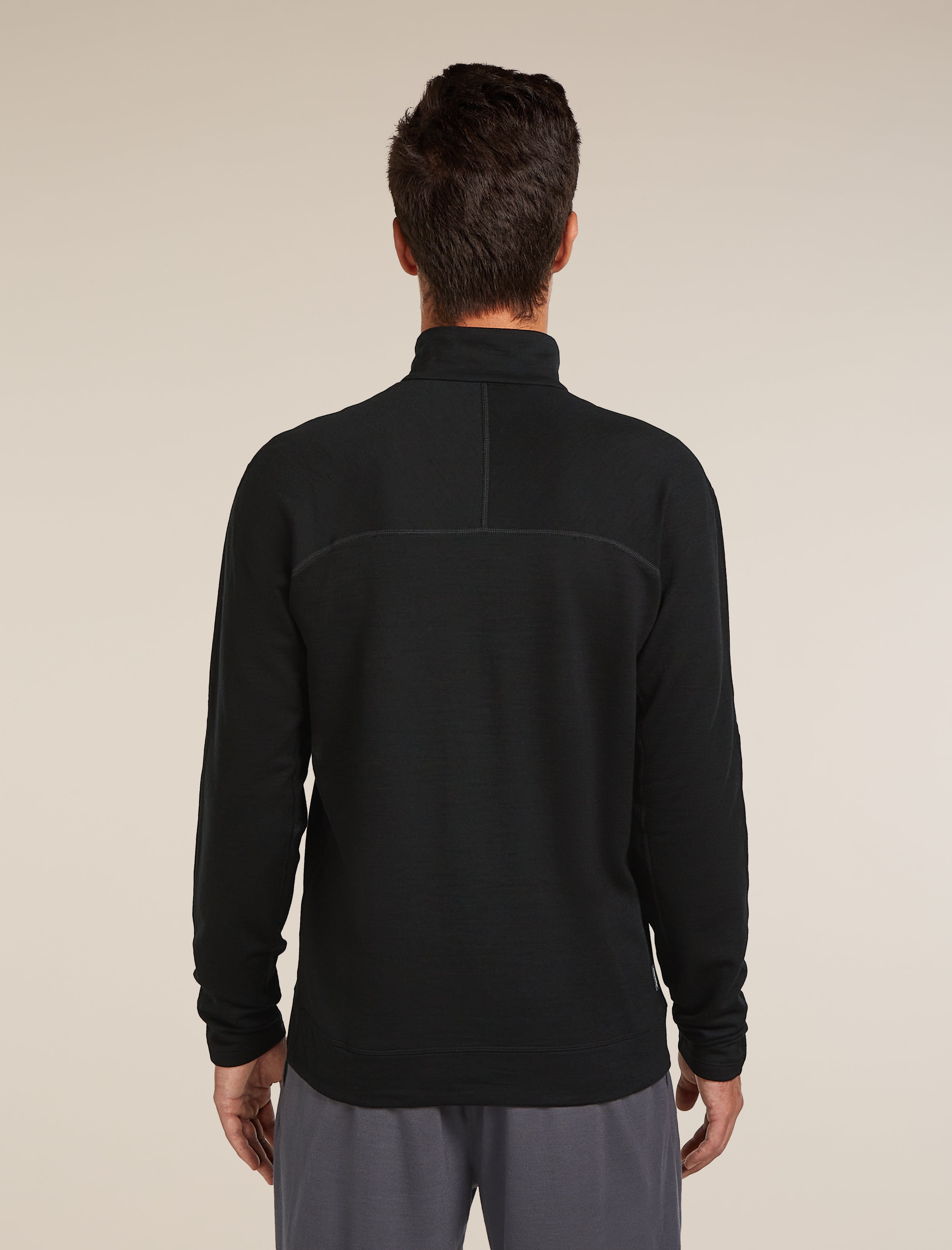 icebreaker　360フリースジャケット　S　ブラック　メリノウール Men's Merino 360 Realfleece™ Elemental Long Sleeve Half Zip Jacket