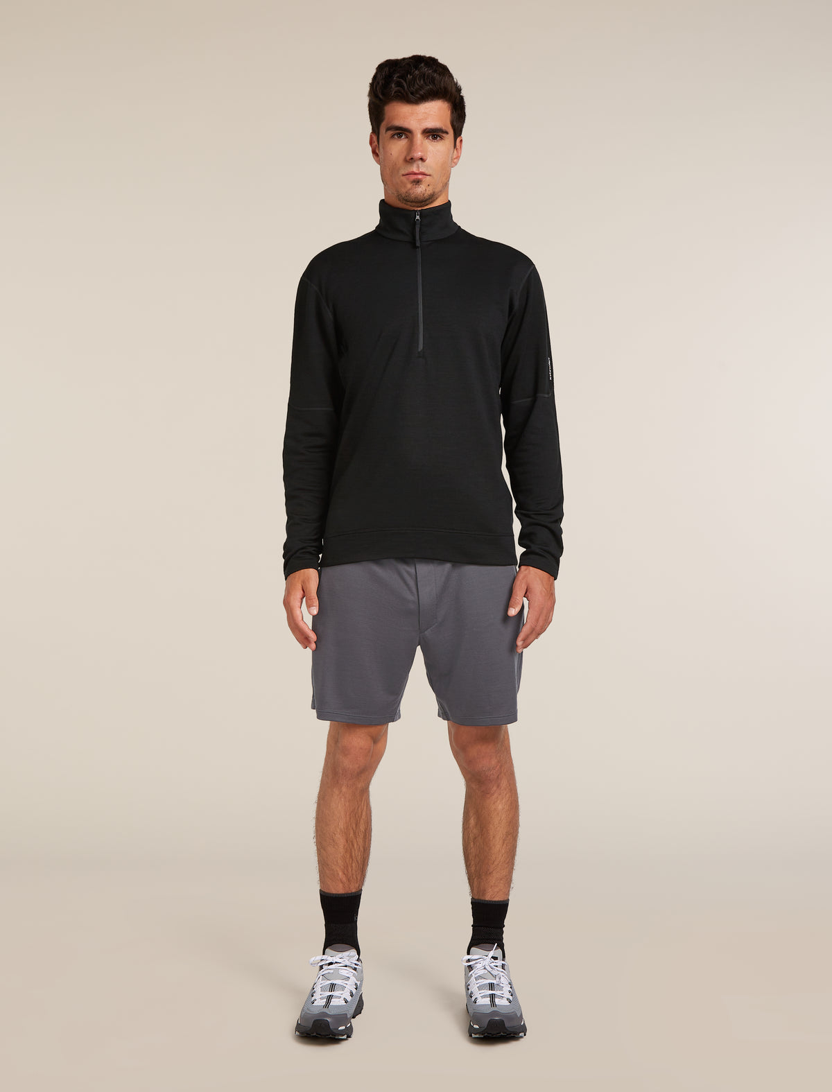 Men's Merino 360 Realfleece™ Elemental Long Sleeve Half Zip Top Black - 3